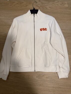 USC White Zip-Front Women's Jacket